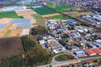 Sandwiesen industrial area with Laetus in the district Sandwiese in Alsbach-Hähnlein in the state Hesse, Germany
