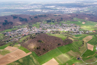 Aerial view of District Nieder-Beerbach in Mühltal in the state Hesse, Germany