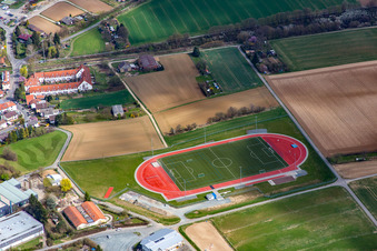 Sports field in Ober-Ramstadt in the state Hesse, Germany