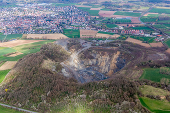 Quarry for the mining and handling of Basalt in the district Zeilhard in Rossdorf in the state Hesse, Germany