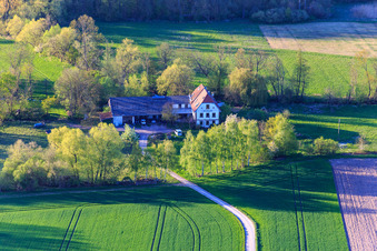 Farm at Klingbach in Steinweiler in the state Rhineland-Palatinate, Germany