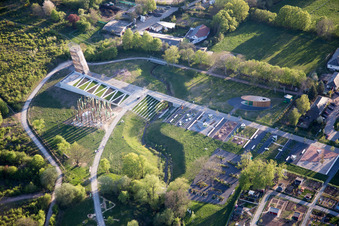 State Garden Show grounds in Landau in der Pfalz in the state Rhineland-Palatinate, Germany out of the air