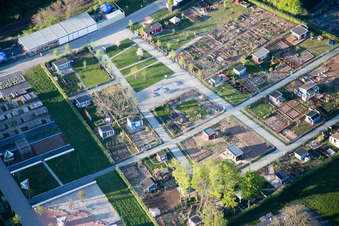State Garden Show 2015 in Landau in der Pfalz in the state Rhineland-Palatinate, Germany viewn from the air