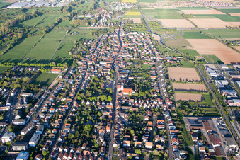District Queichheim in Landau in der Pfalz in the state Rhineland-Palatinate, Germany out of the air