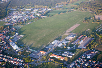 Gliding airfield in the district Speyerdorf in Neustadt an der Weinstraße in the state Rhineland-Palatinate, Germany