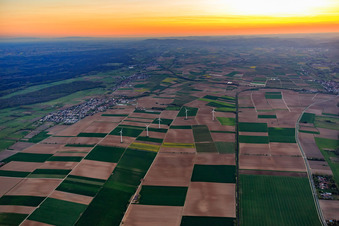 Minfeld wind farm from the east in Minfeld in the state Rhineland-Palatinate, Germany