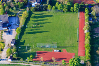 Sports fields with sports center Alsheim in Alsheim in the state Rhineland-Palatinate, Germany