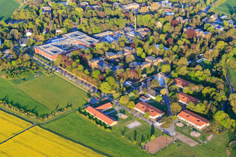 Aerial view of Vitos Clinic for Forensic Psychiatry Riedstadt in the district Philippshospital in Riedstadt in the state Hesse, Germany