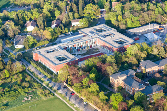 Aerial photograpy of Hospital grounds of the Clinic for Child and Youth-psychiatry, Psychosomatik and Psychotherapie Riedstadt in the district Goddelau in Riedstadt in the state Hesse, Germany