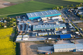 Industrial and commercial area NO with Nalco Deutschland Manufacturing GmbH in Biebesheim am Rhein in the state Hesse, Germany