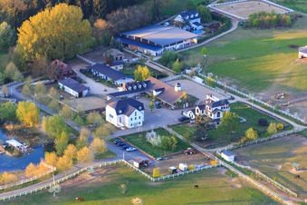 Oblique view of Wolf Stud on the A5 in Bickenbach in the state Hesse, Germany