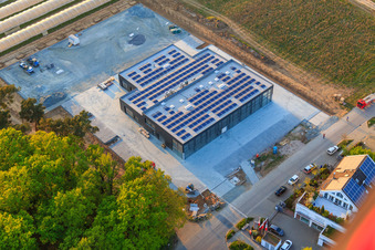 Autohaus Alsbach Bayram GmbH - Alsbach-Hähnlein in the district Sandwiese in Alsbach-Hähnlein in the state Hesse, Germany viewn from the air