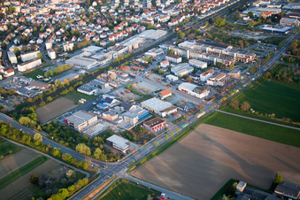 District Auerbach in Bensheim in the state Hesse, Germany from the plane