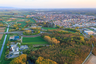 Wastewater treatment plant Lorsch and biogas Lorsch GmbH&Co.KG in Lorsch in the state Hesse, Germany