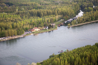 Old customs house on the Auer Altrhein in Au am Rhein in the state Baden-Wuerttemberg, Germany