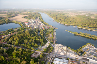 Drone image of Lauterbourg in the state Bas-Rhin, France