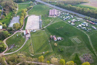 Racetrack racecourse - trotting Haras De La Nee in Neewiller-pres-Lauterbourg in Grand Est, France