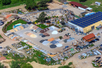 Palatinum landscape and garden design in Hagenbach in the state Rhineland-Palatinate, Germany out of the air