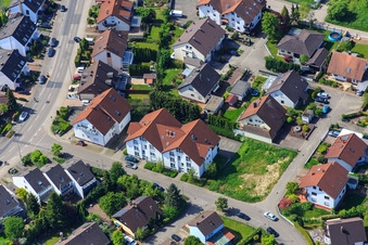 Aerial photograpy of Drachenfelsstr in Hagenbach in the state Rhineland-Palatinate, Germany