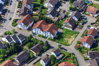 Oblique view of Drachenfelsstr in Hagenbach in the state Rhineland-Palatinate, Germany