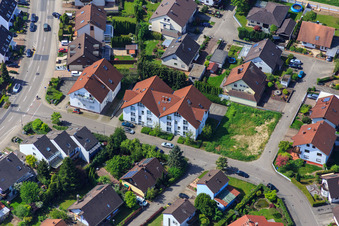 Drachenfelsstr in Hagenbach in the state Rhineland-Palatinate, Germany out of the air