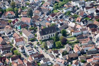 Church building in the village of in Hagenbach in the state Rhineland-Palatinate, Germany