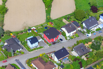 Konrad Adenauer Ring in Hagenbach in the state Rhineland-Palatinate, Germany from a drone
