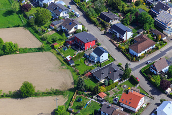Konrad Adenauer Ring in Hagenbach in the state Rhineland-Palatinate, Germany from above