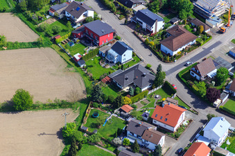 Konrad Adenauer Ring in Hagenbach in the state Rhineland-Palatinate, Germany out of the air