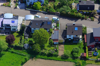 Drone image of Konrad Adenauer Ring in Hagenbach in the state Rhineland-Palatinate, Germany