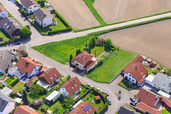 Aerial photograpy of Ahornstr in Hagenbach in the state Rhineland-Palatinate, Germany