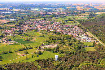Overview of towns from the north in Berg in the state Rhineland-Palatinate, Germany