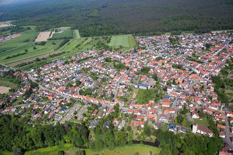 Aerial photograpy of Village view in Berg in the state Rhineland-Palatinate, Germany