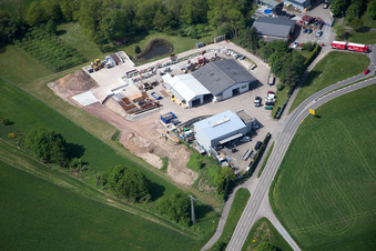 Aerial view of Ghetto Metal Construction in the district Neulauterburg in Berg in the state Rhineland-Palatinate, Germany