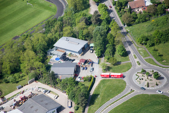 Aerial photograpy of Ghetto Metal Construction in the district Neulauterburg in Berg in the state Rhineland-Palatinate, Germany