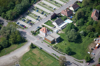Border in Lauterbourg in the state Bas-Rhin, France