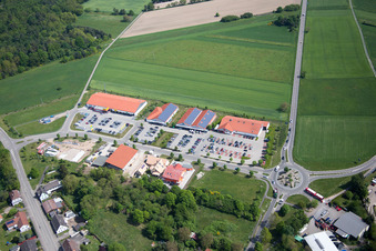 District Neulauterburg in Berg in the state Rhineland-Palatinate, Germany from above