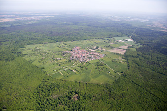 Village view in the district Buechelberg in Woerth am Rhein in the state Rhineland-Palatinate