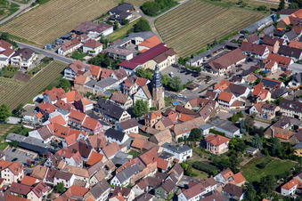 Church building in the village of in Kallstadt in the state Rhineland-Palatinate, Germany