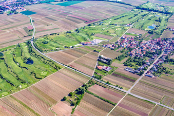 Aerial photograpy of Golf course in Dackenheim in the state Rhineland-Palatinate, Germany