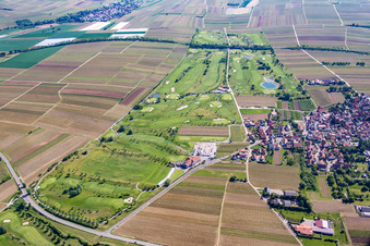 Golf course in Dackenheim in the state Rhineland-Palatinate, Germany out of the air