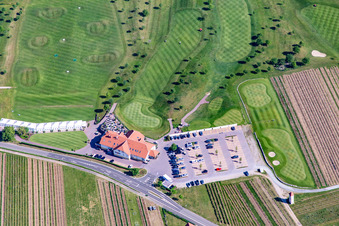 Drone recording of Golf course in Dackenheim in the state Rhineland-Palatinate, Germany