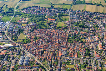 Overview of towns from the north in Freinsheim in the state Rhineland-Palatinate, Germany