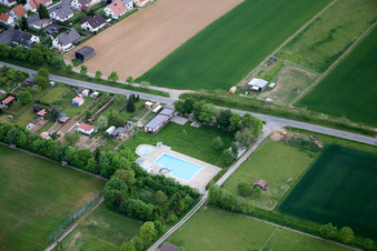 Outdoor pool in the district Schraudenbach in Werneck in the state Bavaria, Germany