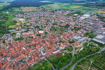 Cemetery on Dr.-Eugen-Schön-Straße in Volkach in the state Bavaria, Germany
