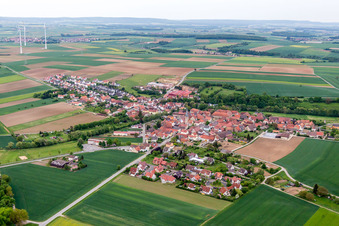 Village - View in the district Zeilitzheim in Kolitzheim in the state Bavaria, Germany