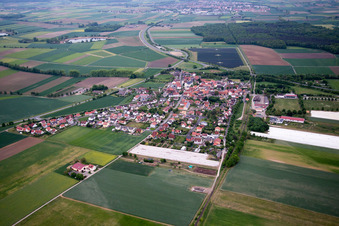 Town View of the streets and houses of the residential areas in the district Alitzheim in Sulzheim in the state Bavaria