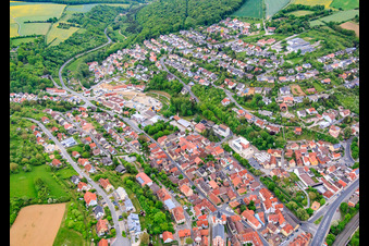 Steigerwald view in Schonungen in the state Bavaria, Germany