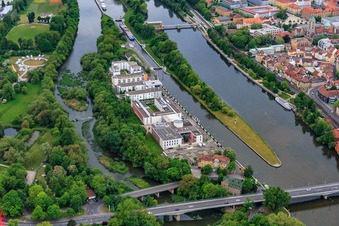 Main Island with Mercure Hotel Schweinfurt Main Island in Schweinfurt in the state Bavaria, Germany