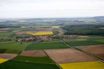 From the south in the district Altenmünster in Stadtlauringen in the state Bavaria, Germany